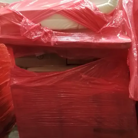 PALLET OF ASSORTED HOUSEHOLD GOODS AND PRODUCTS TO INCLUDE;MATTRESS TOPPER,WALL MOUNTED MIRROR,TOILET SEAT
