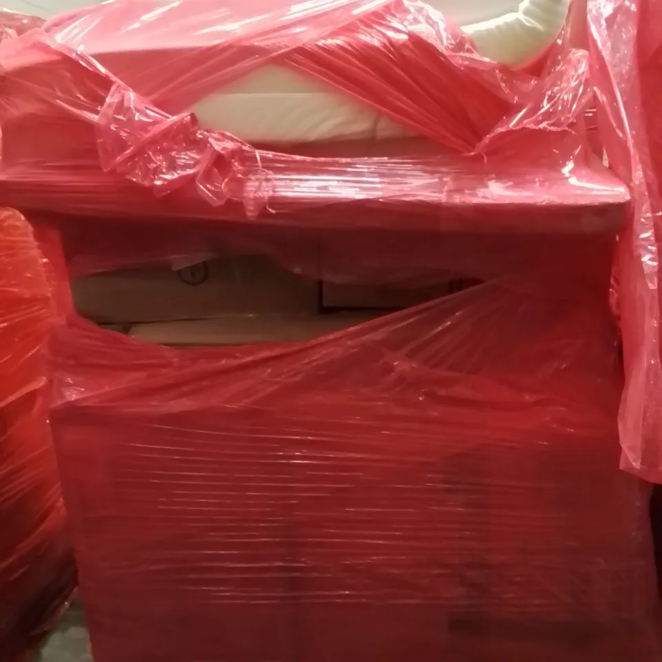 PALLET OF ASSORTED HOUSEHOLD GOODS AND PRODUCTS TO INCLUDE;MATTRESS TOPPER,WALL MOUNTED MIRROR,TOILET SEAT