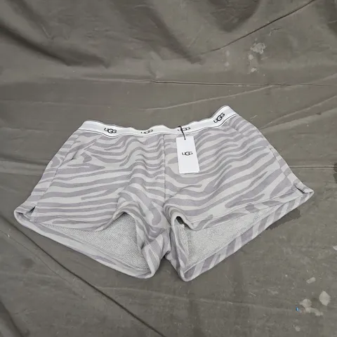 UGG WOMENS SHORTS IN GREY ALBIN PRINT SIZE L