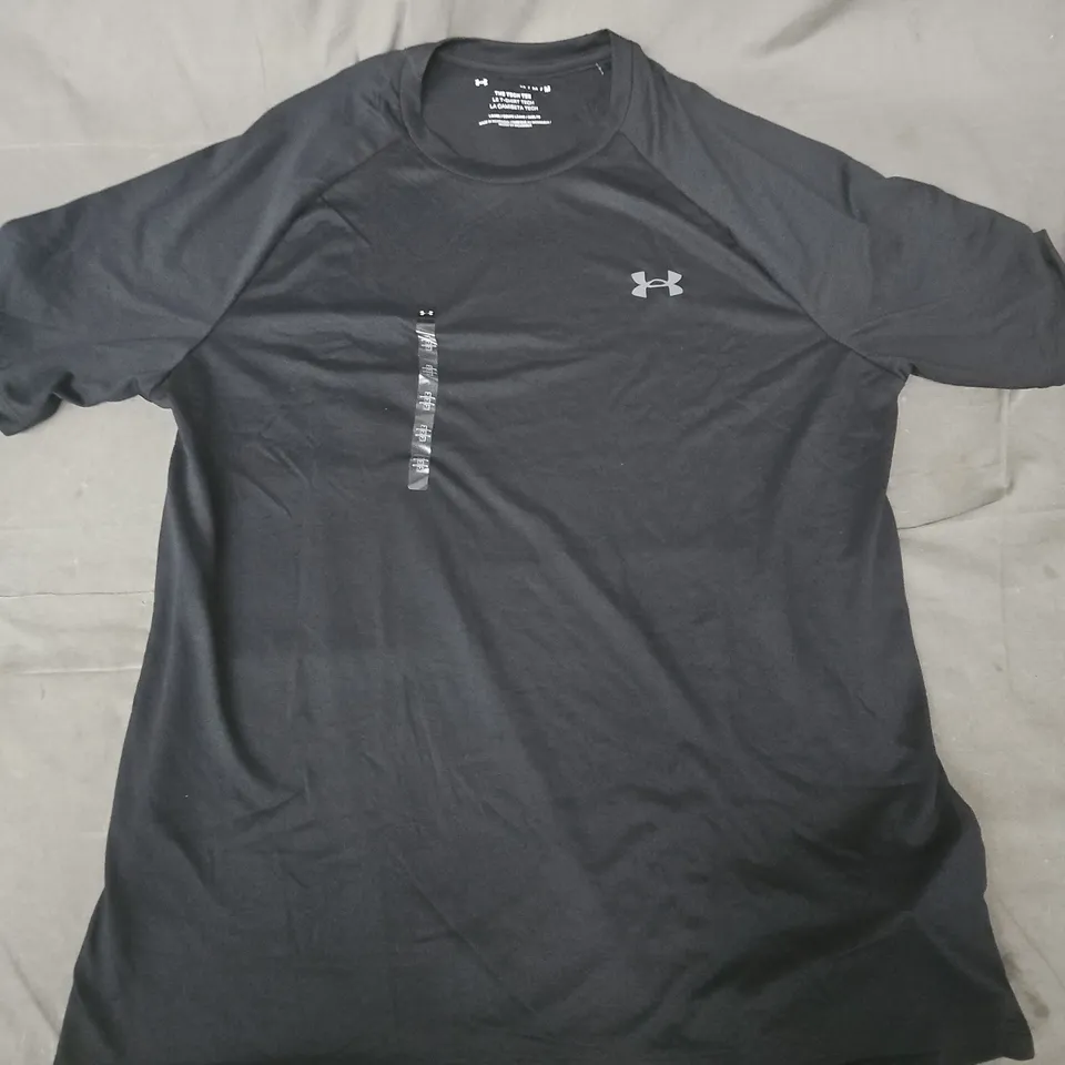 UNDER ARMOUR THE TECH TEE T‑SHIRT – BLACK, UK SIZE M