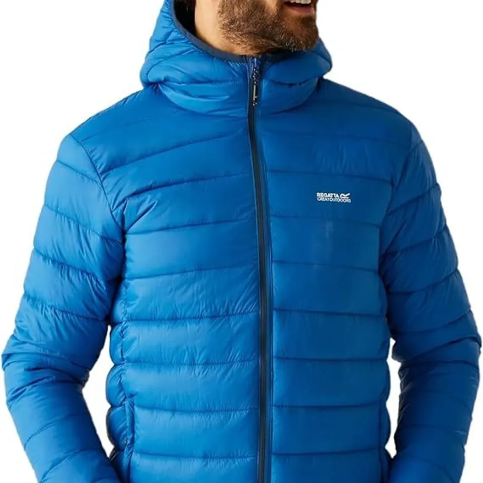 BRAND NEW REGATTA HOODED MARIZION MENS JACKET IN SNORKEL BLUE - UK 3XL