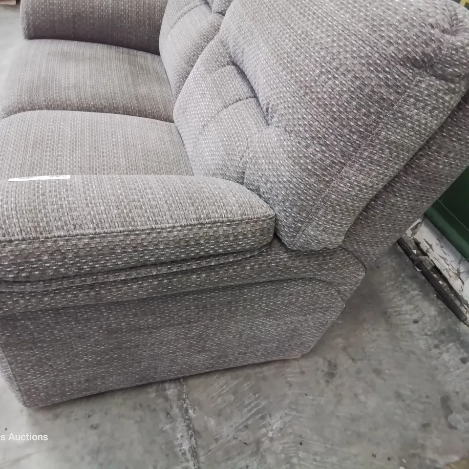 QUALITY BRITISH DESIGNER & MANUFACTURED G PLAN SEATTLE TWO SEATER SOFA HOPSACK GREY FABRIC