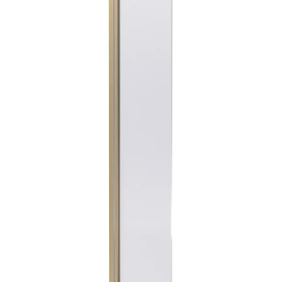 BOXED NUIE HINGED FLIPPER WETROOM SCREEN, DURABLE GLASS WET ROOM GLASS PANELS & SHOWER SCREEN IN BRUSHED BRASS, 300MM X 1850MM
