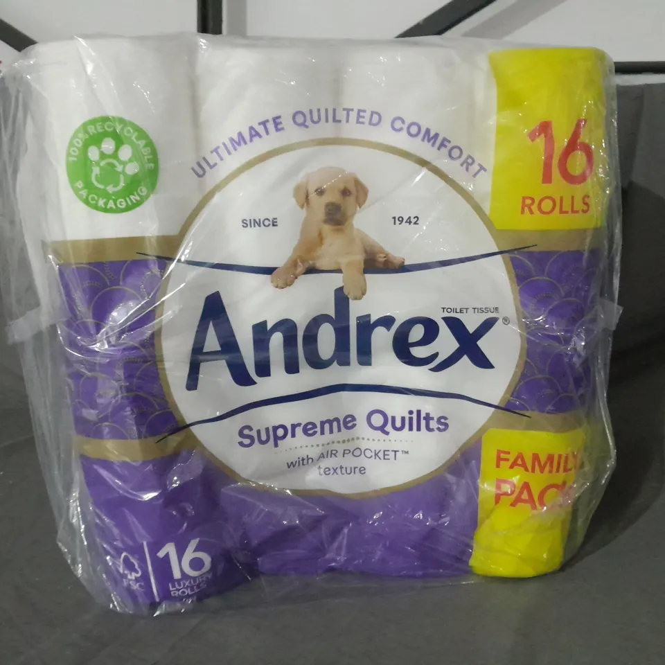 3 PACKS OF 16 ROLL ANDREX SUPREME QUILTS 