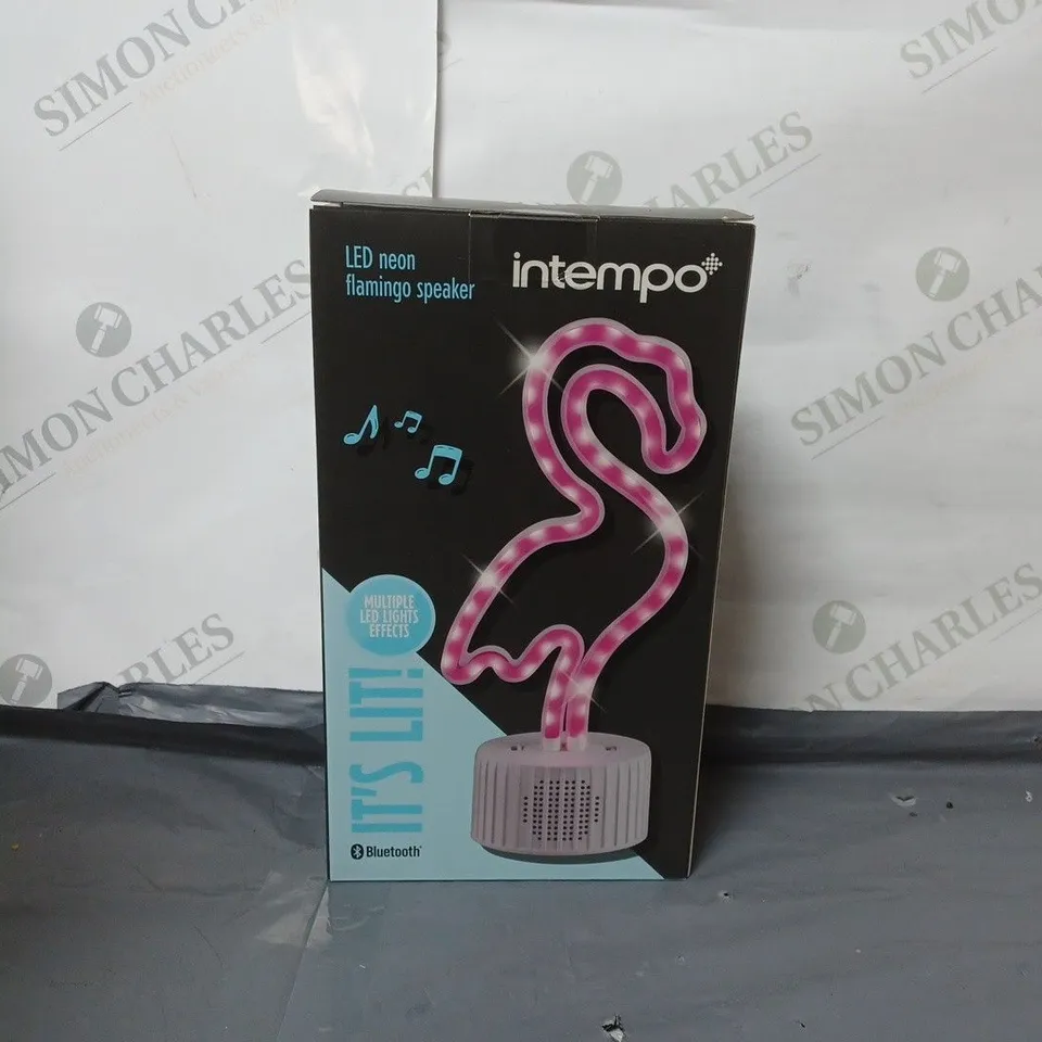 10 BRAND NEW BOXED INTEMPO LED NEON FLAMINGO BLUETOOTH SPEAKER