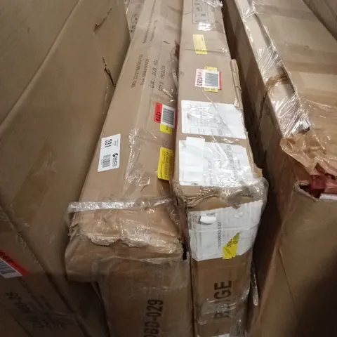 BOXED UPHOLSTERED OTTOMAN BED - BEIGE - SIZE UNSPECIFIED (2 BOXES)