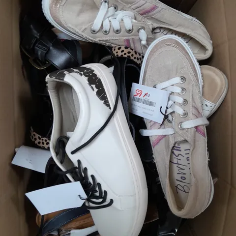 APPROXIMATELY 10 PAIRS OF SHOES IN VARIOUS STYLES & SIZES 