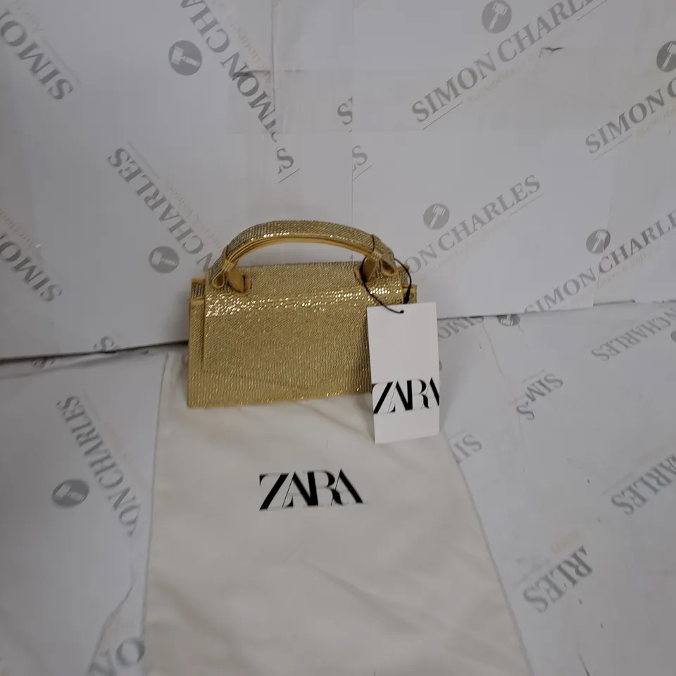 ZARA JEWELLED YELLOW HANDBAG