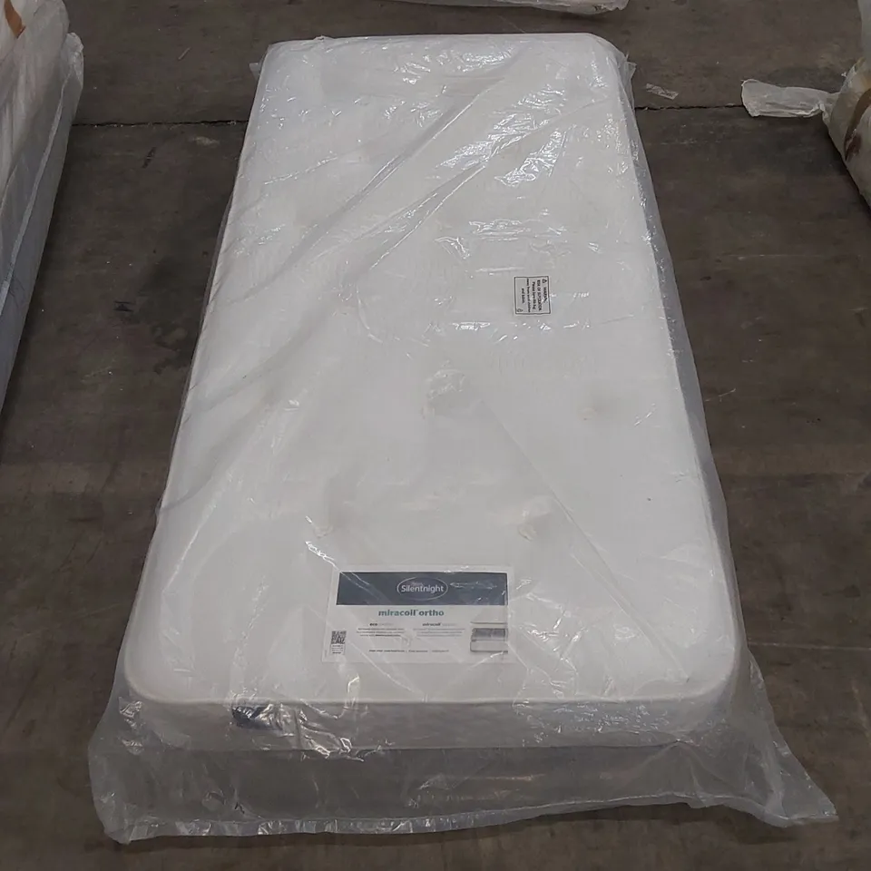 QUALITY BAGGED SILENTNIGHT 90cm SINGLE MIRACOIL ORTHO MATTRESS