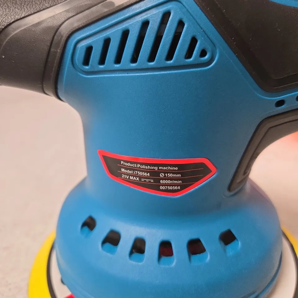 TQOQT CORDLESS POLISHING MACHINE – 21V, 150MM PAD, WITH TWO BATTERIES