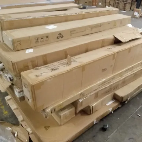 PALLET OF ASSORTED INCOMPLETE DESIGNER FURNITURE PARTS AND PIECES 