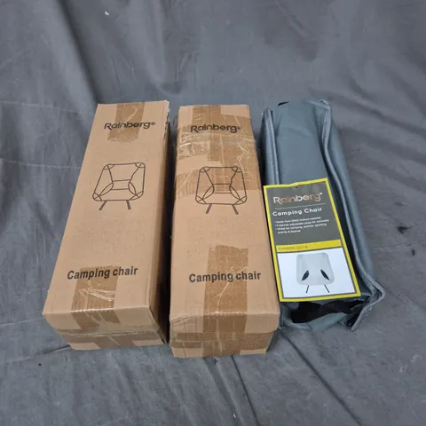 RAINBERG CAMPING CHAIR X2 – GREY, BOXED