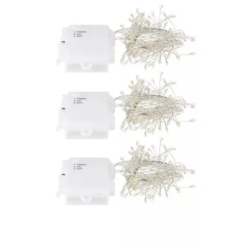 HOME STORIES INDOOR / OUTDOOR SET OF 3 LED CLUSTER LIGHT STRANDS