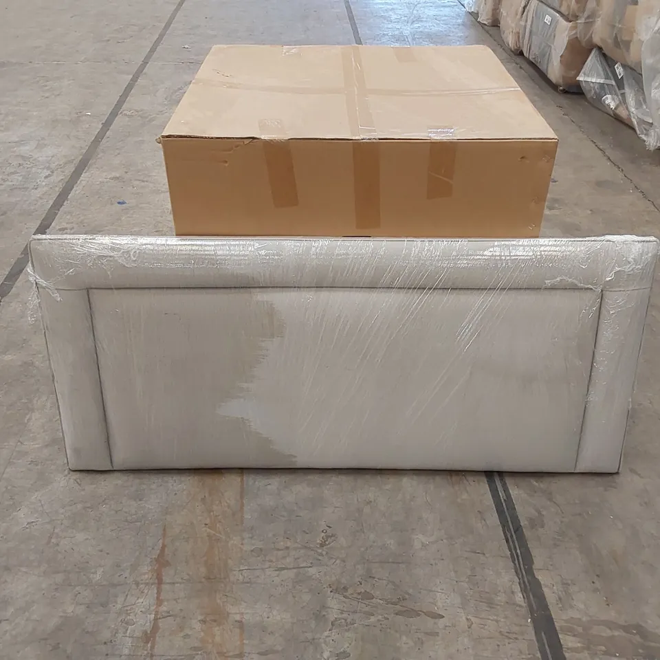BAGGED DESIGNER 135cm DOUBLE SIZE FABRIC UPHOLSTERED HEADBOARD 