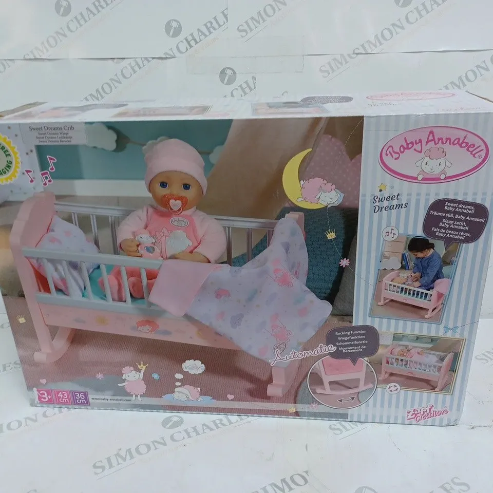 BABY ANNABELL SWEET DREAMS CRIB  RRP £54.99