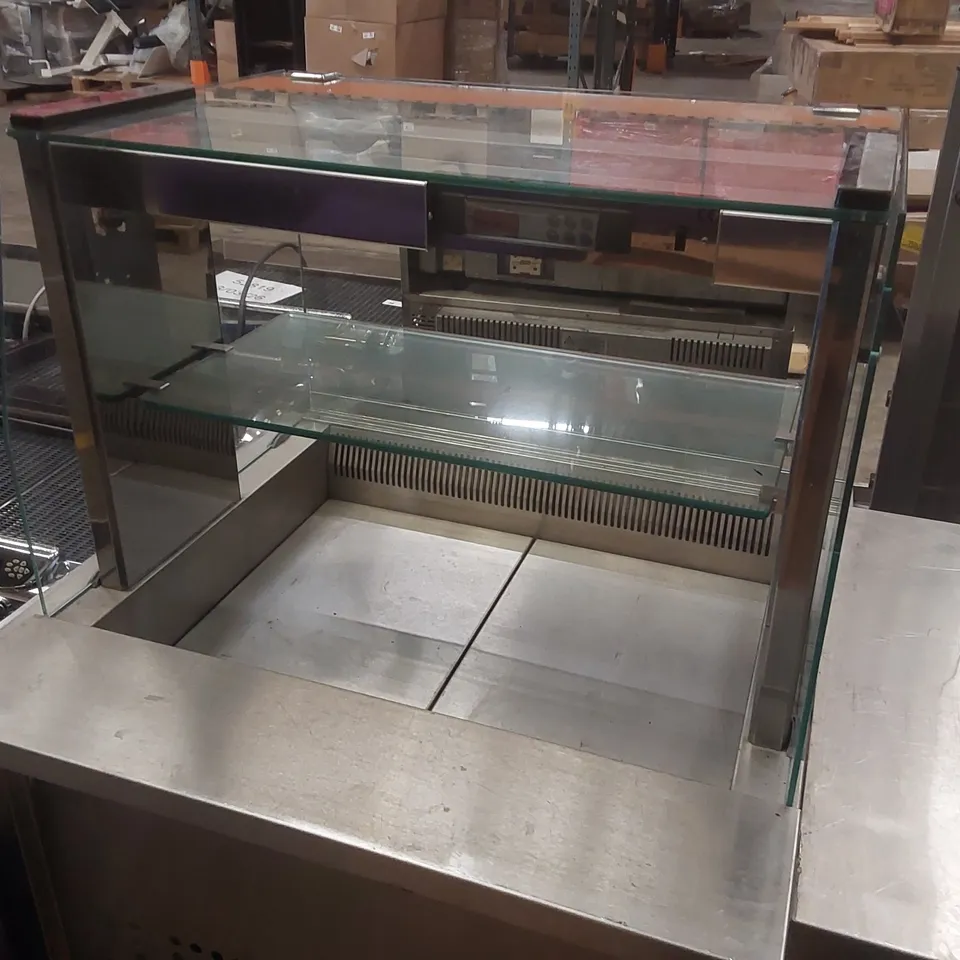 COMMERCIAL FOOD PREP TABLE WITH TEMPERATURE CONTROLLED STORAGE AND CABINET