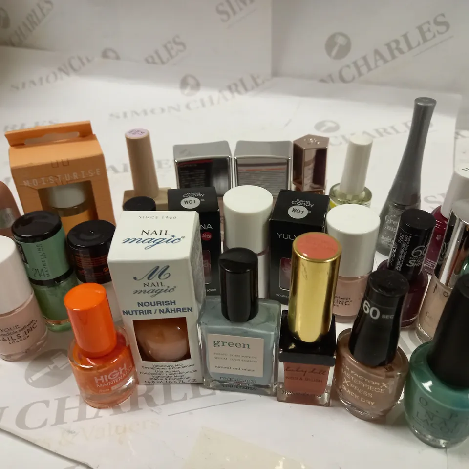 PREMIUM BRANDED NAIL POLISH LACQUER COLLECTION APPROX. 20 ITEMS 