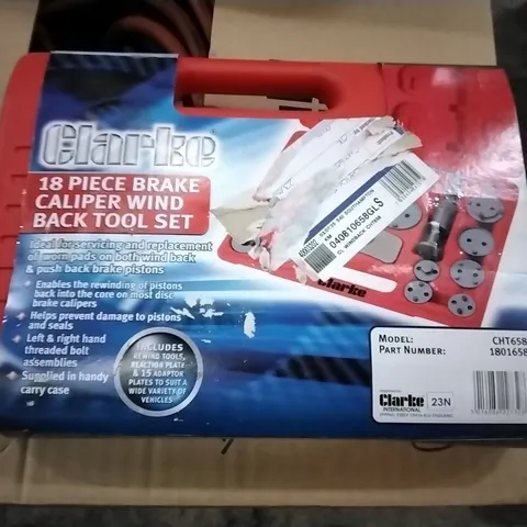 CLARKE CHT658 18 PIECE BRAKE CALIPER WIND BACK TOOL SET