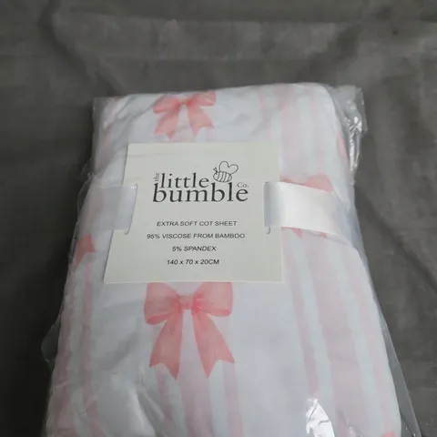 THE LITTLE BUMBLE CO. EXTRA SOFT COT SHEET – BAMBOO (95% VISCOSE FROM BAMBOO, 5% SPANDEX), 140 × 70 × 20 CM