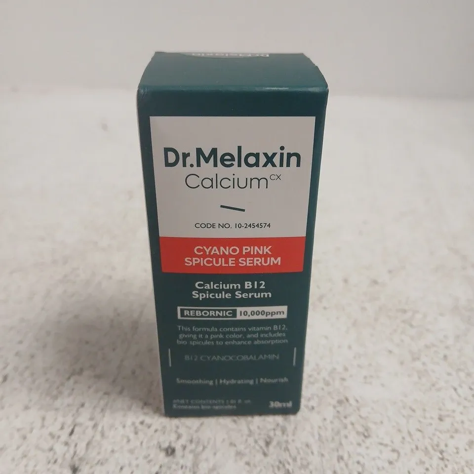 BOXED AND SEALED DR.MELAXIN CALCIUM CX CYANO PINK SPICULE SERUM 30ML