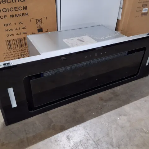 ELECTRIQ 90CM GLASS CANOPY COOKER HOOD - BLACK