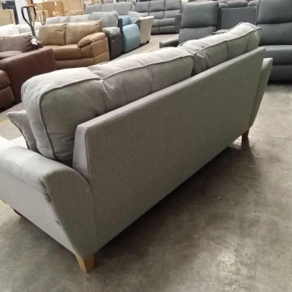 HALSTOW 3 SEATER FABRIC SOFA - SILVER RRP £749