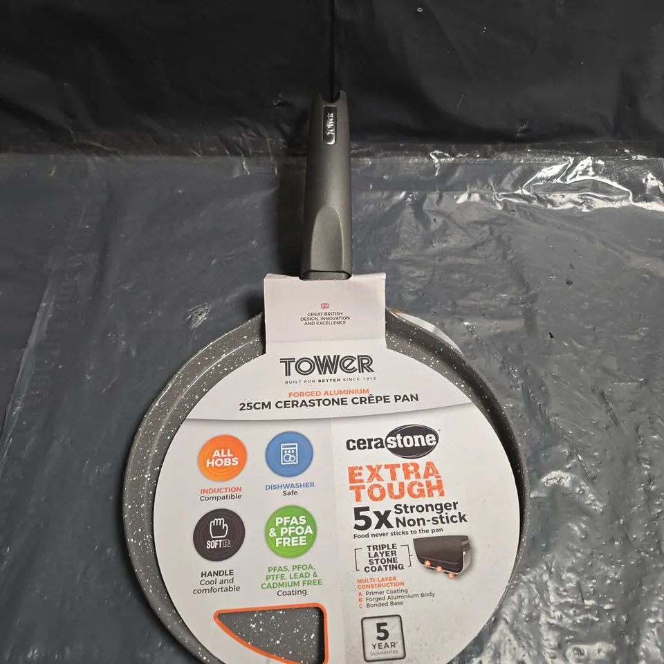 TOWER 25CM CERASTONE CREPE PAN 