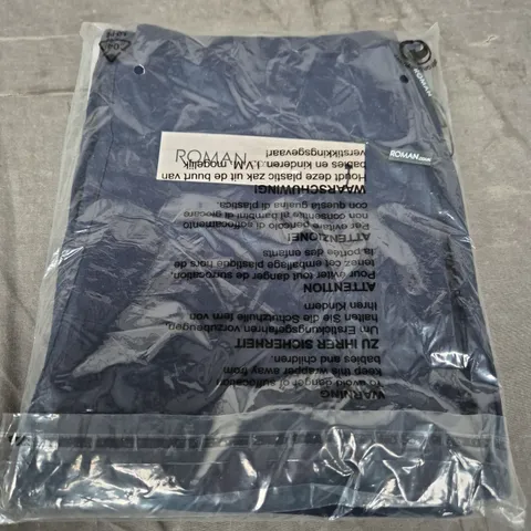 ROMAN BENGALINE PLAIN SHORTS, NAVY – UK 12 (US 8, EU 40)