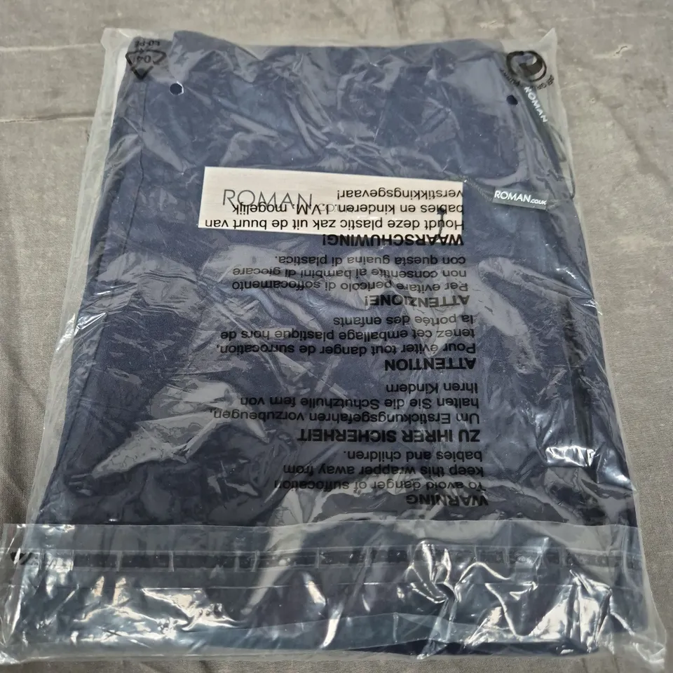 ROMAN BENGALINE PLAIN SHORTS, NAVY – UK 12 (US 8, EU 40)