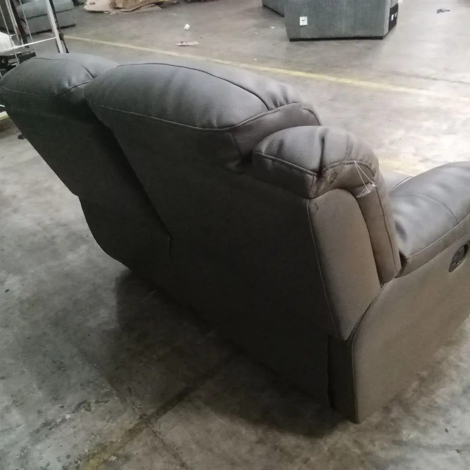 ROTHBURY LUXURY FAUX LEATHER HIGH BACK 2 SEATER MANUAL RECLINER SOFA RRP £629