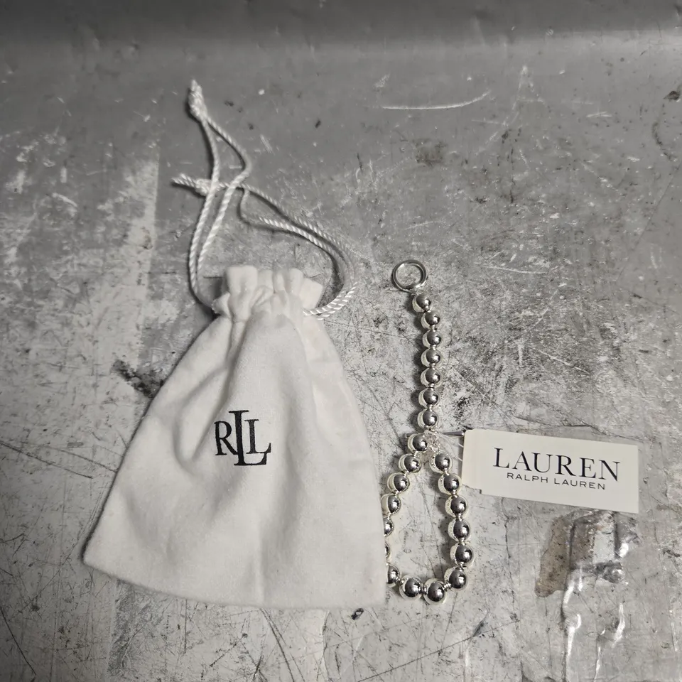RALPH LAUREN WOMEN'S SILVER BALL STONE BRACELET