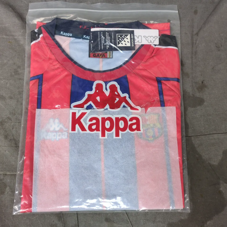 BAGGED KAPPA VINTAGE-STYLE FC BARCELONA HOME JERSEY SIZE MEDIUM
