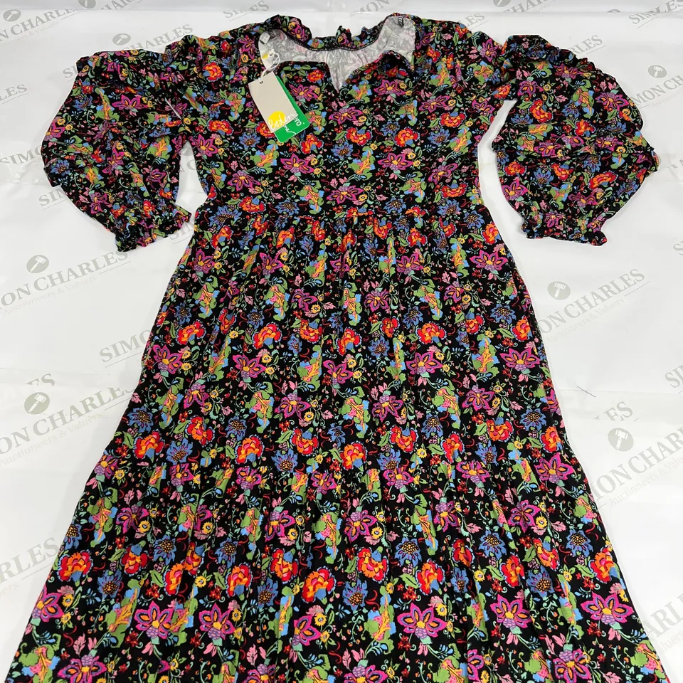 BODEN FLORAL PRINT MAXI DRESS IN MULTICOLOUR SIZE 10R