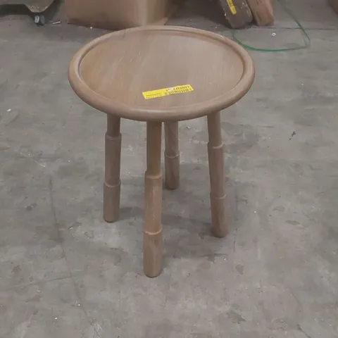 BALI SOLID WOOD ROUND TRAY TOP END TABLE