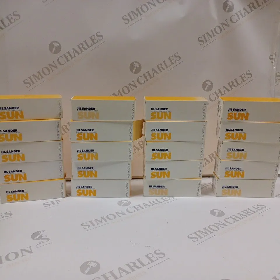 LOT OF APPROXIMATELY 20 JIL SANDER ROLL ON ANTIPERSIRANT A BILLE SUN 50ML 
