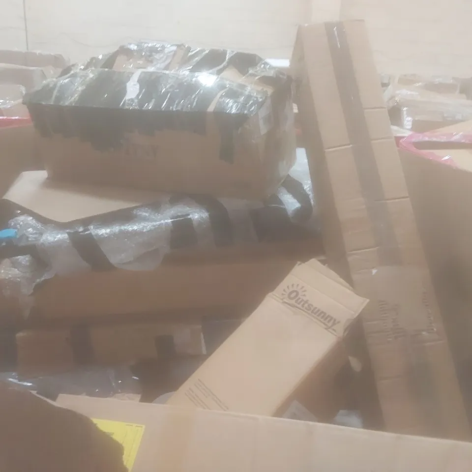 PALLET OF ASSORTED HOUSEHOLD GOODS AND PRODUCTS TO INCLUDE;SCOOTER,KITCHEN FAUCET,CEILING FAN