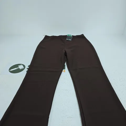 PURE & NATURAL BROWN SHORT LENGTH TROUSERS, UK 12