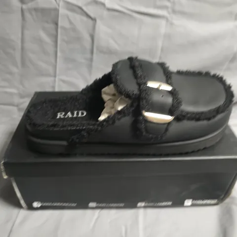 BOXED PAIR OF RAID TEDDY BEAR MULES - UK SIZE 7