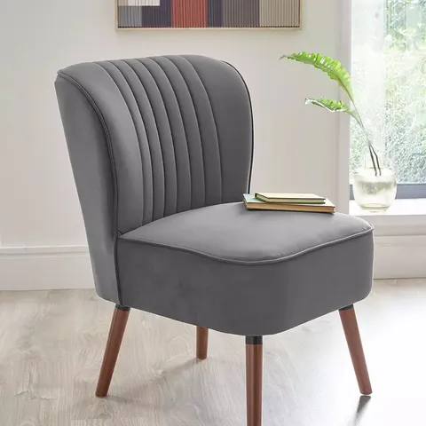 BOXED POPPY ACCENT CHAIR - GREY (1 BOX)