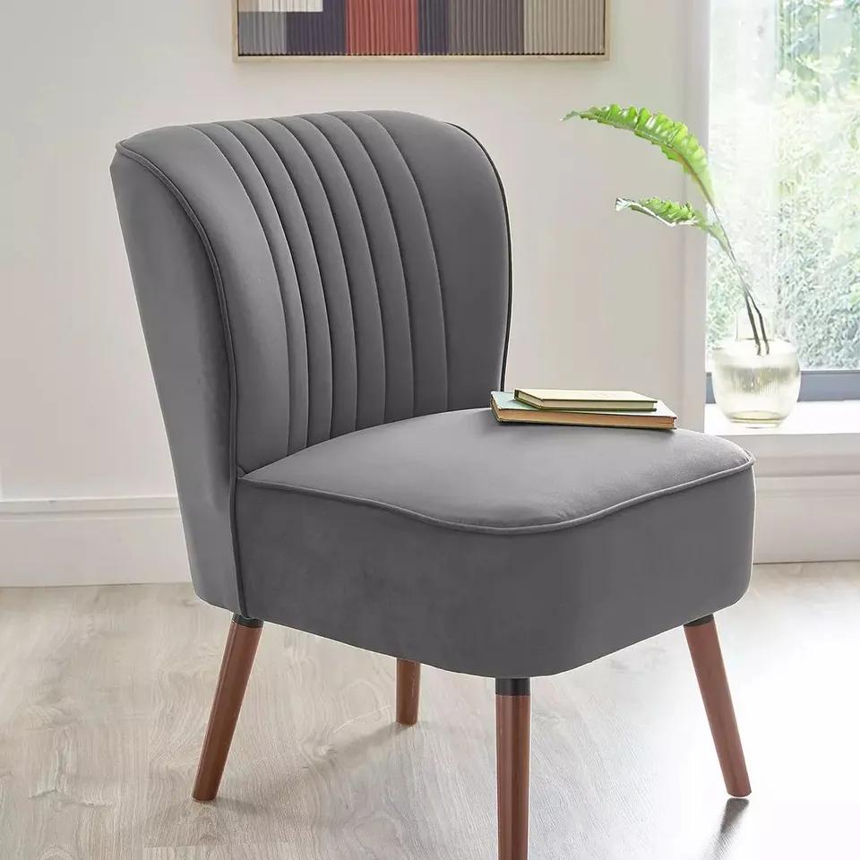 BOXED POPPY ACCENT CHAIR - GREY (1 BOX)
