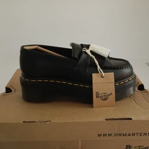 DR MARTENS ADRIAN QUAD BLACK SHOES UK 4 BOXED