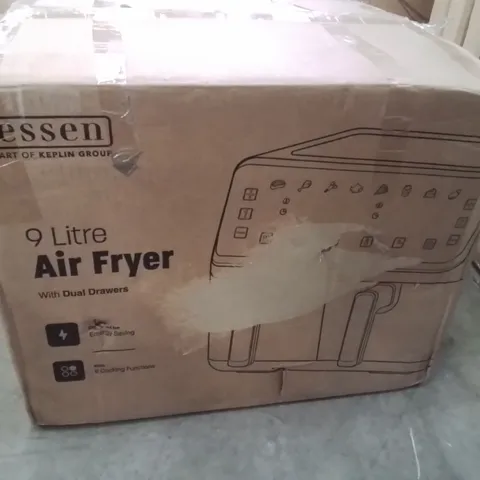 BOXED 9 LITRE DOUBLE DRAWER AIR FRYER