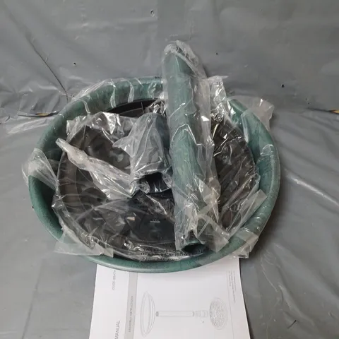 GARDEN MILE GREEN BIRD BATH