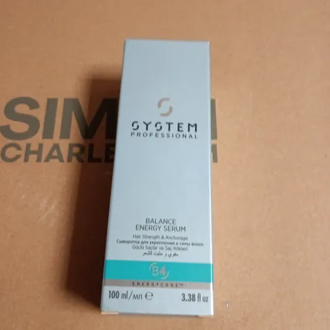 WELLA SYSTEM PROFESSIONAL BALANCE ENERGY SERUM – 100 ML, BOXED