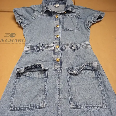 RIVER ISLAND CHILDRENS DENIM DRESS - 9YRS