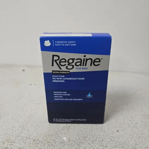 BOXED REGAINE FOR MEN EXTRA STRENGTH SCALP FOAM 5% W/W CUTANEOUS FOAM MINOXIDIL (3 MONTHS SUPPLY)