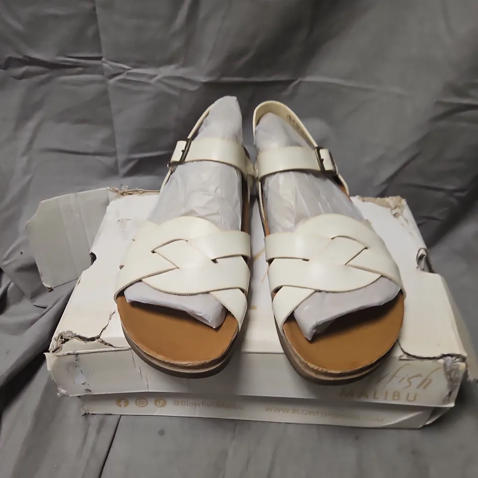 BOXED BLOWFISH MALIBU WHITE SANDALS – WOMEN'S – SIZE 7
