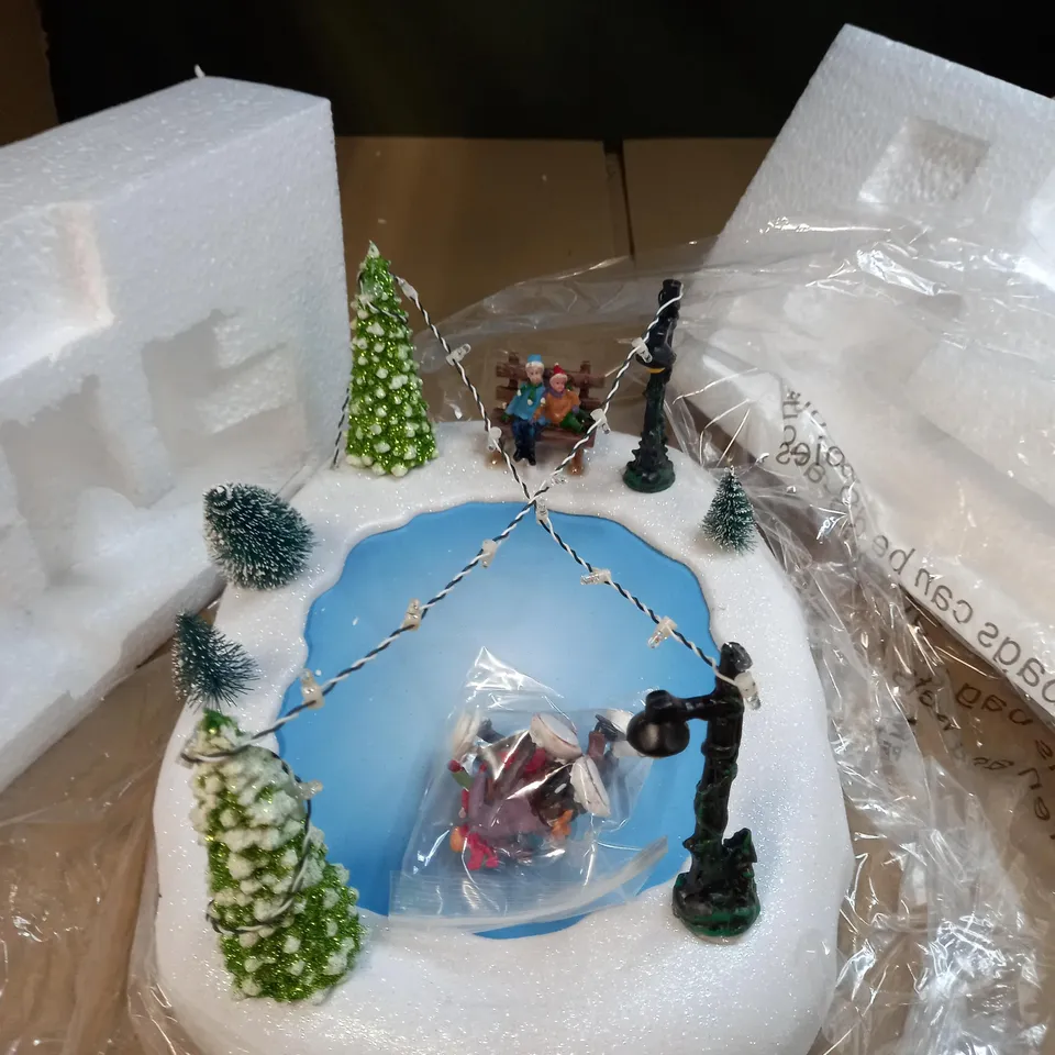 MARCO PAUL MUSICAL ICE SKATING LED VILLAGE SCENE 