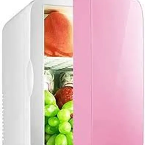 BOXED MINI 12V CAR REFRIGERATOR IN PINK