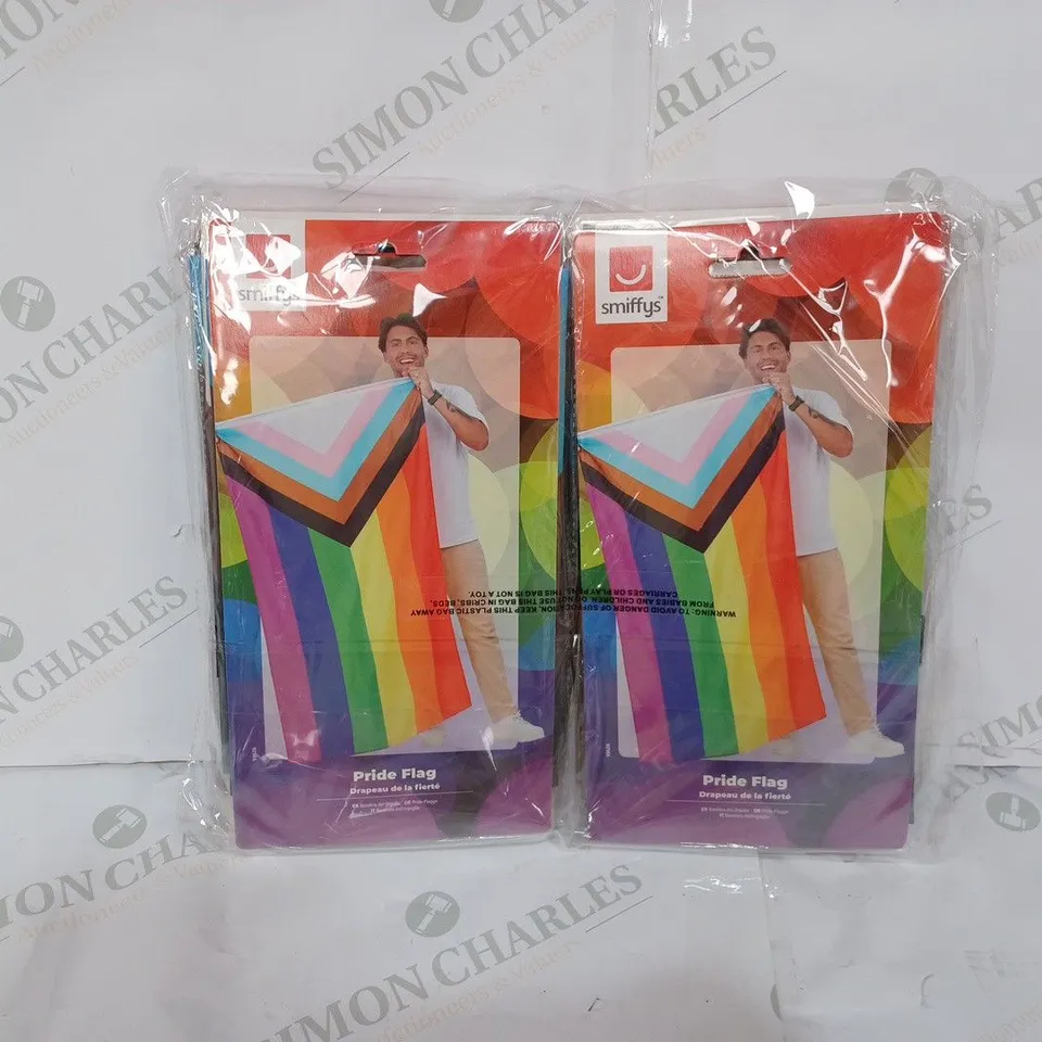 LOT TO CONTAIN 10 X SMIFFYS PRIDE FLAGS